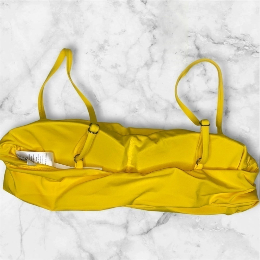 NWT Andie The Newport Bikini Top Sunbeam Yellow Women Size Large Classic Beachy - Picture 4 of 7